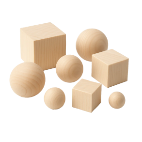 Tr&aelig;kugler og kuber