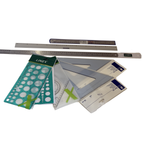 Skabeloner, trekanter og linealer