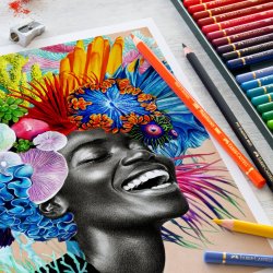 Faber-Castell Polychromos farveblyanter i en metal�ske - s�t med 36 stk.