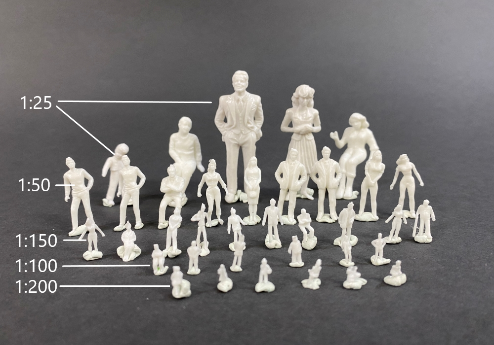 Figur siddende 1:200, 12 stk.