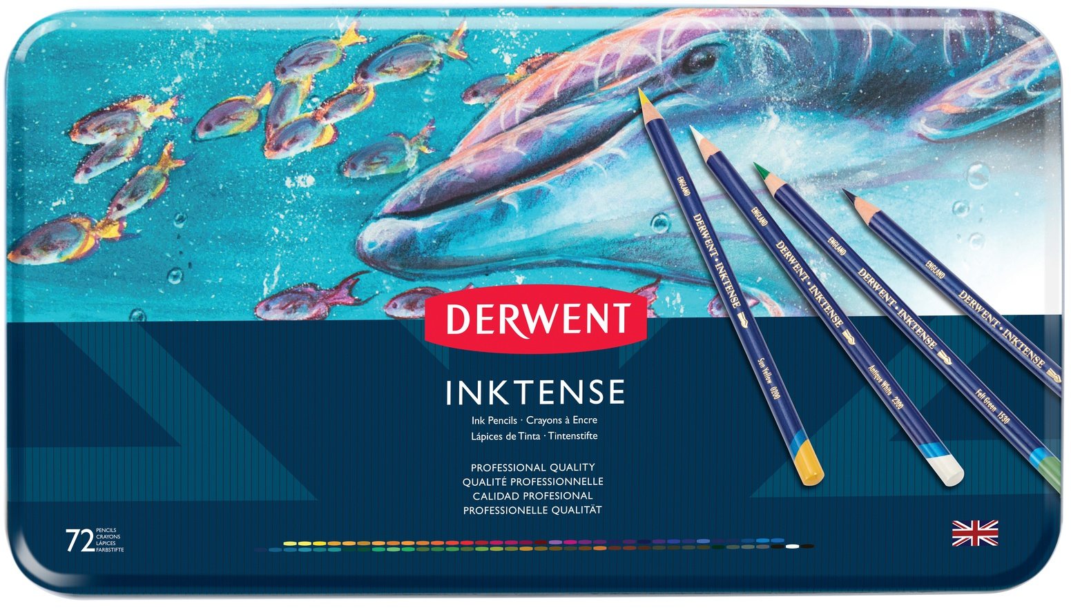 Derwent Inktense farveblyants�t m. 72 stk.