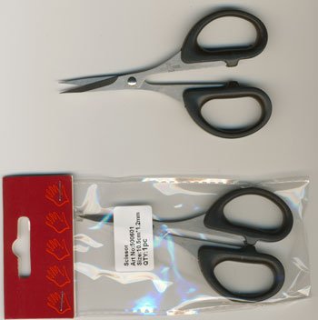 Saks - papirsaks med sort hndtag 11cm