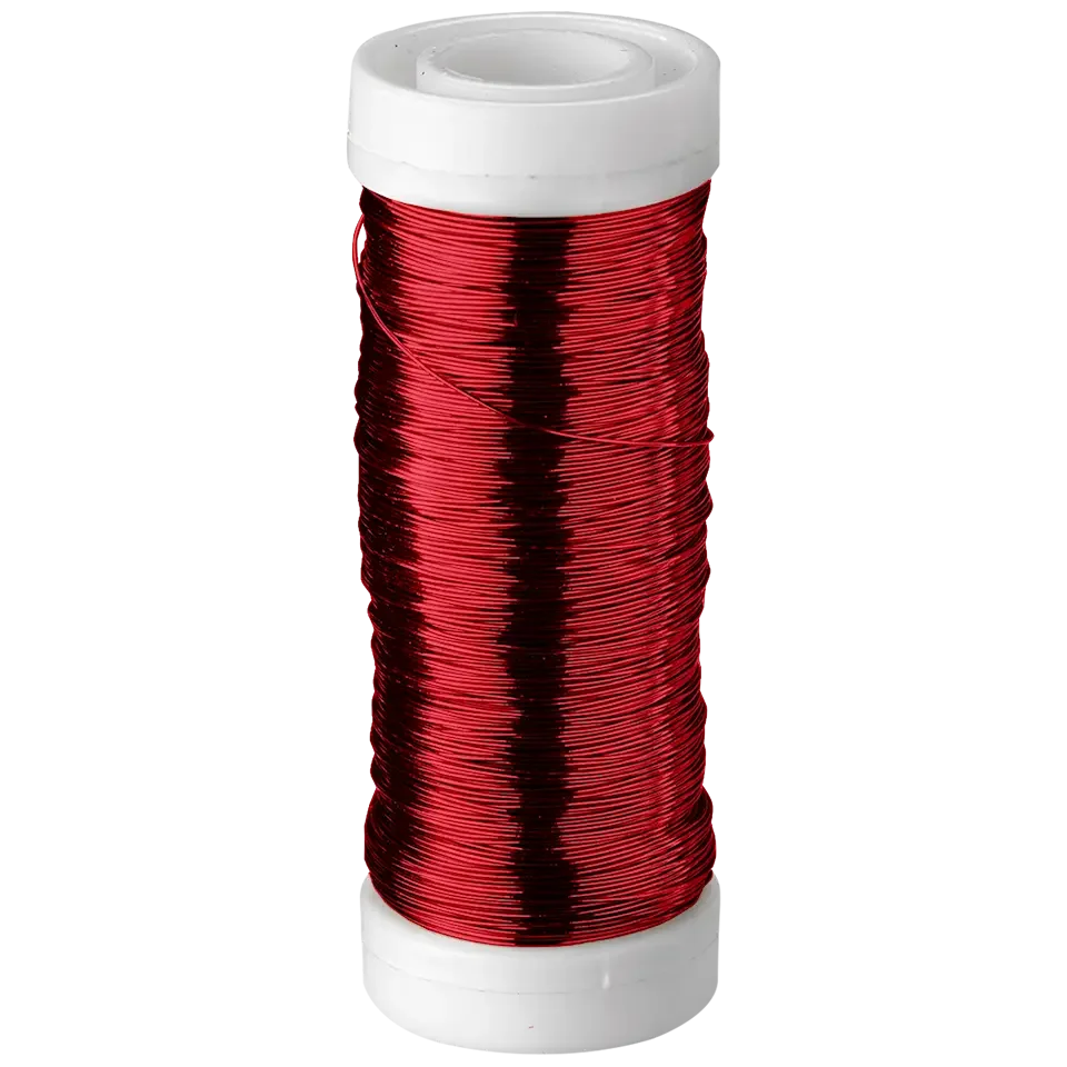 Kobbertr�d , farvet r�d