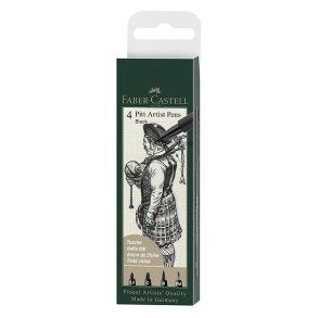 Faber Castell - Pitt Artist pens - 1,5, C, B, FM   