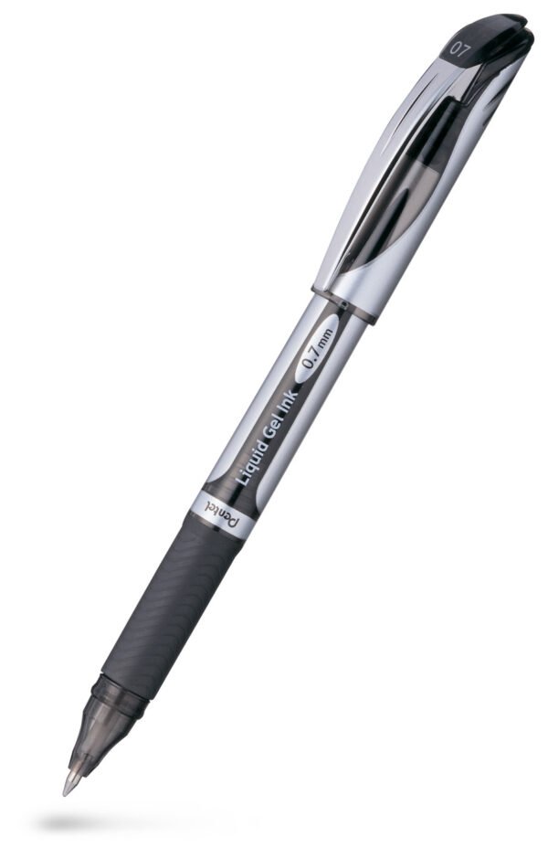 Pentel EnerGel Plus BL27-A Tintenroller, 0,7 Mm Spitze, 12 Stück - Schwarz, Schnell Trocknend