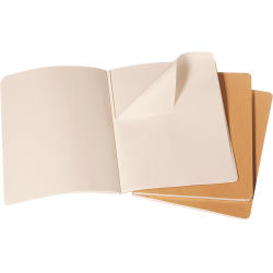 Moleskine - Cahier Collection - pakke med 3stk Notesbog - Plain