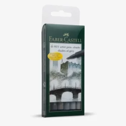 Faber Castell - PITT artist brush pens 6 stk - Shades of grey