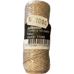 Natur Jutesnor 1,5mm x 10 meter