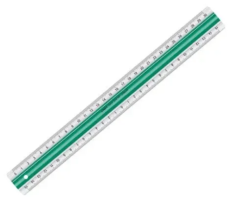 Linex Super - Klar plast lineal m/gummiskinne - 30 cm