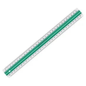 Linex Super - Klar plast lineal m/gummiskinne - 30 cm