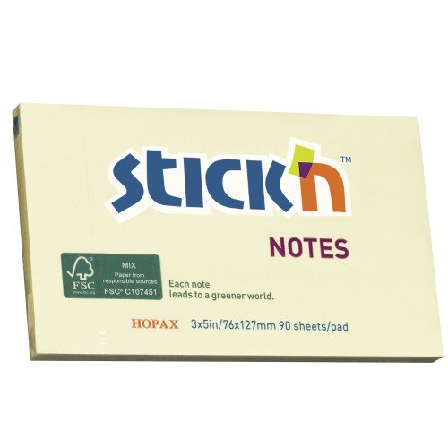 Stick'n Notes 90 ark, 76x127 mm