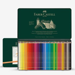 Faber-Castell Polychromos farveblyanter i en metal�ske - s�t med 36 stk.