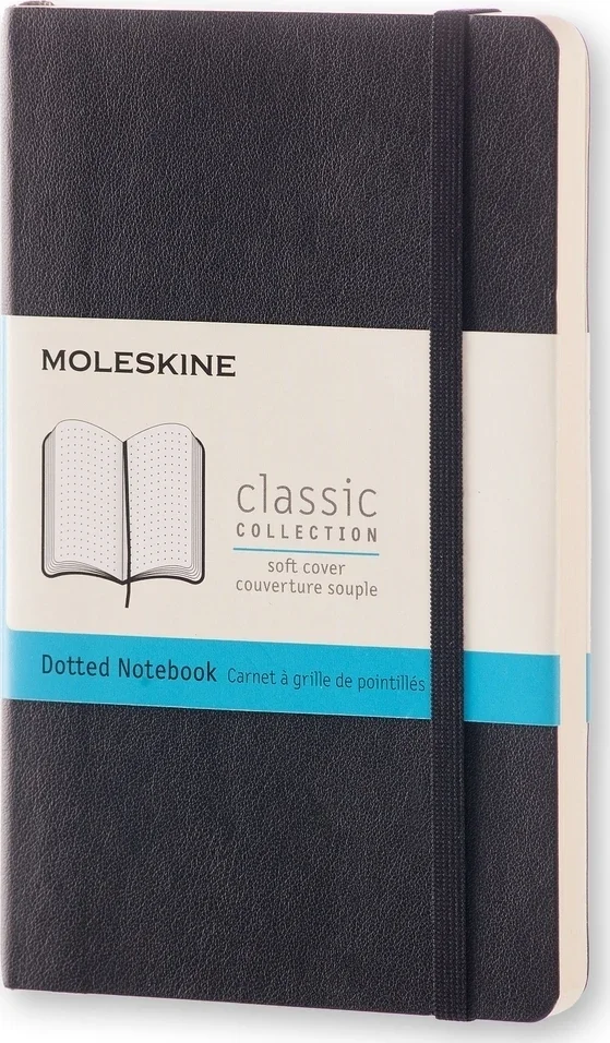 Moleskine Notesbog - Pkt. - Dotted - Sort - Soft cover