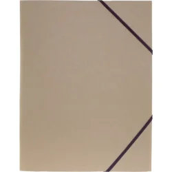 Elastikmappe i genanvendt pap - A4 - brun