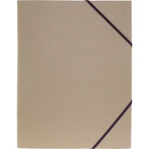 Elastikmappe i genanvendt pap - A4 - brun