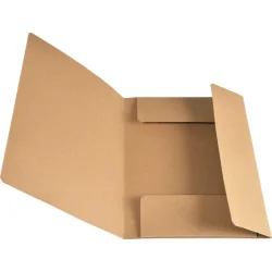 Elastikmappe i genanvendt pap - A4 - brun