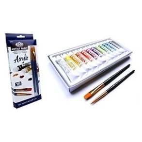 Royal Langnickel akrylfarver p tube, 12 ml. - 12 stk.