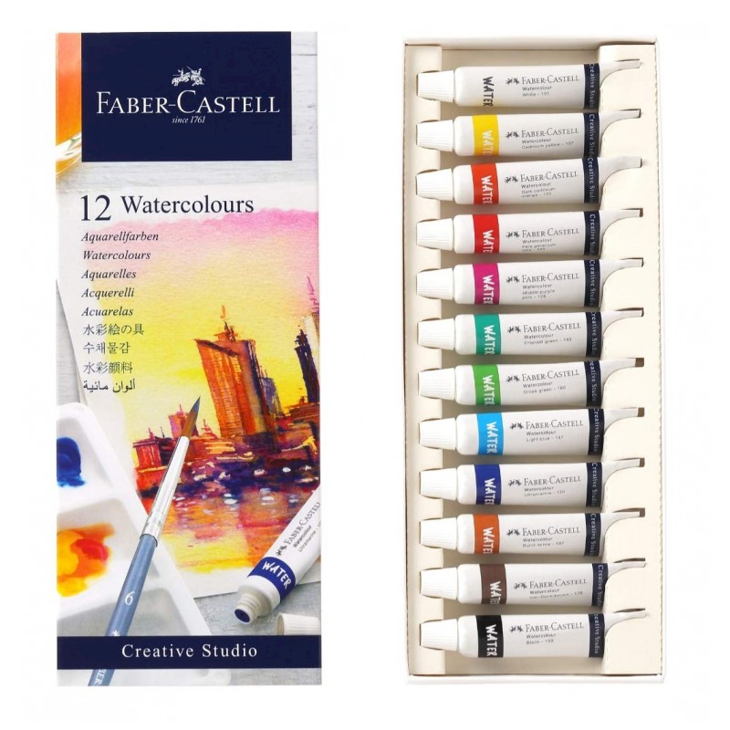 Faber Castell Akvarelfarve 12 stk