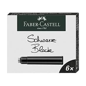 Faber-Castell blkpatroner - Sort - 6 stk.
