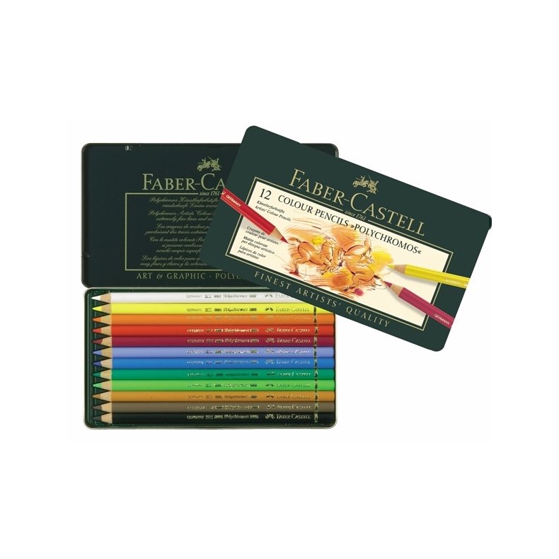 Faber Castell Polychromos farveblyanter 12 stk. st