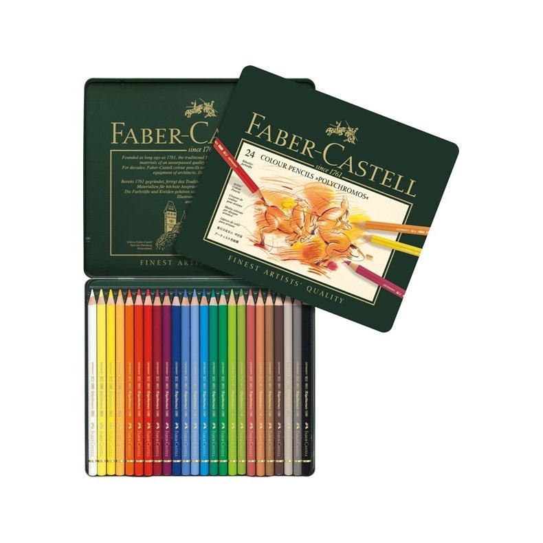 Faber Castell Polychromos farveblyanter 24 stk. st