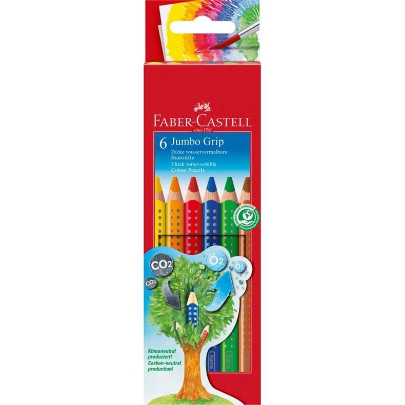 Faber-Castell Farveblyanter Jumbo Grip 6stk