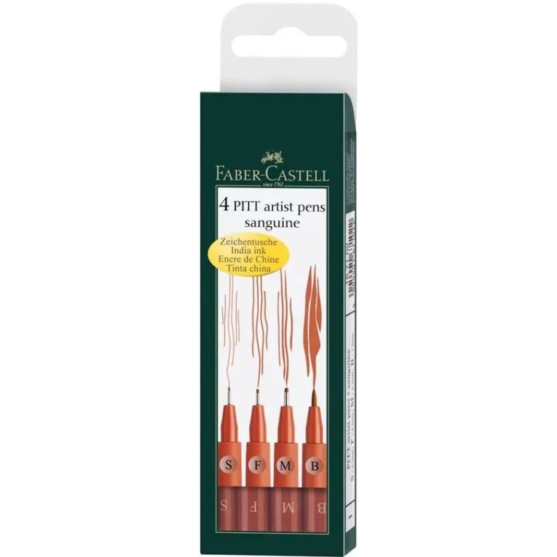 Faber-Castell - Pitt Artist Penne - Tegl farve - 4 stk