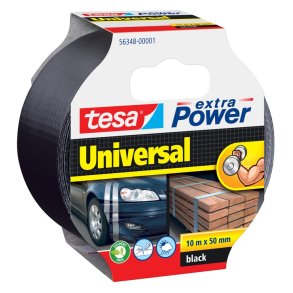 Tesa Extra Power tekstiltape, sort - 10 m.