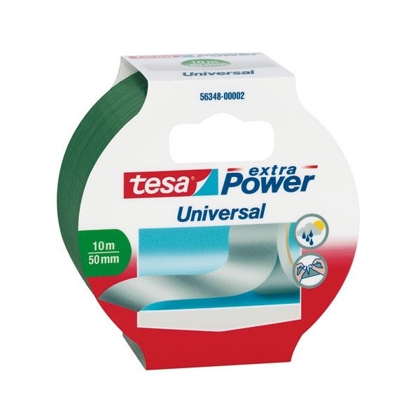 Tesa Extra Power tekstiltape, olivengrn - 10 m.