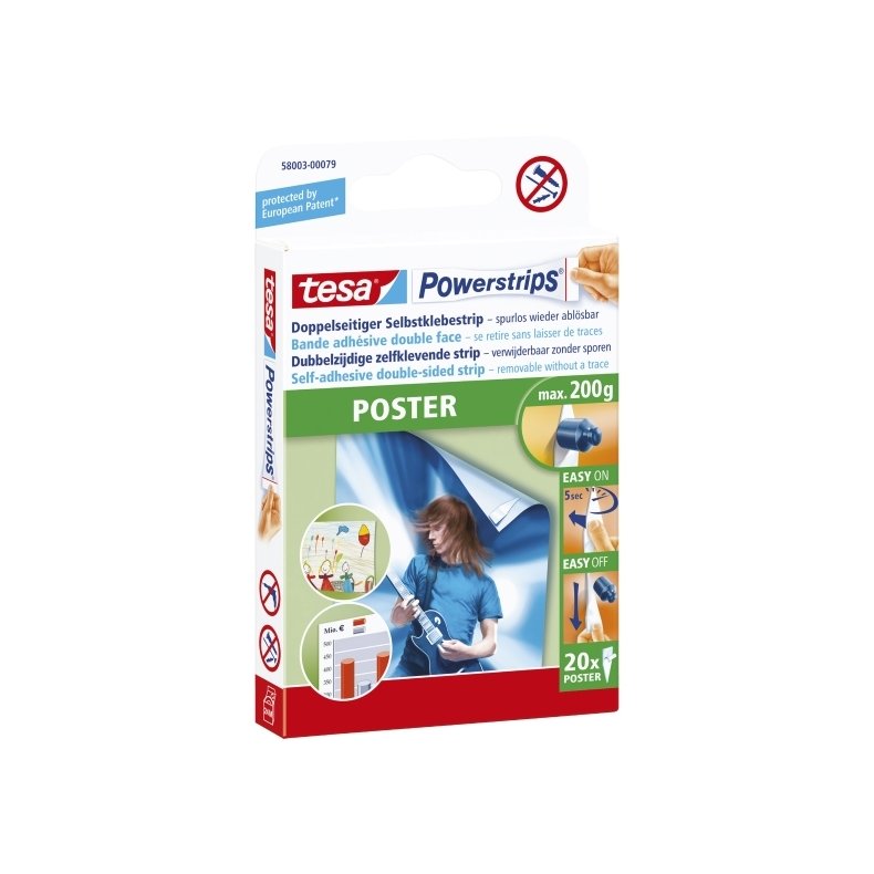 Tesa Powerstrips dobbeltklbende - poster