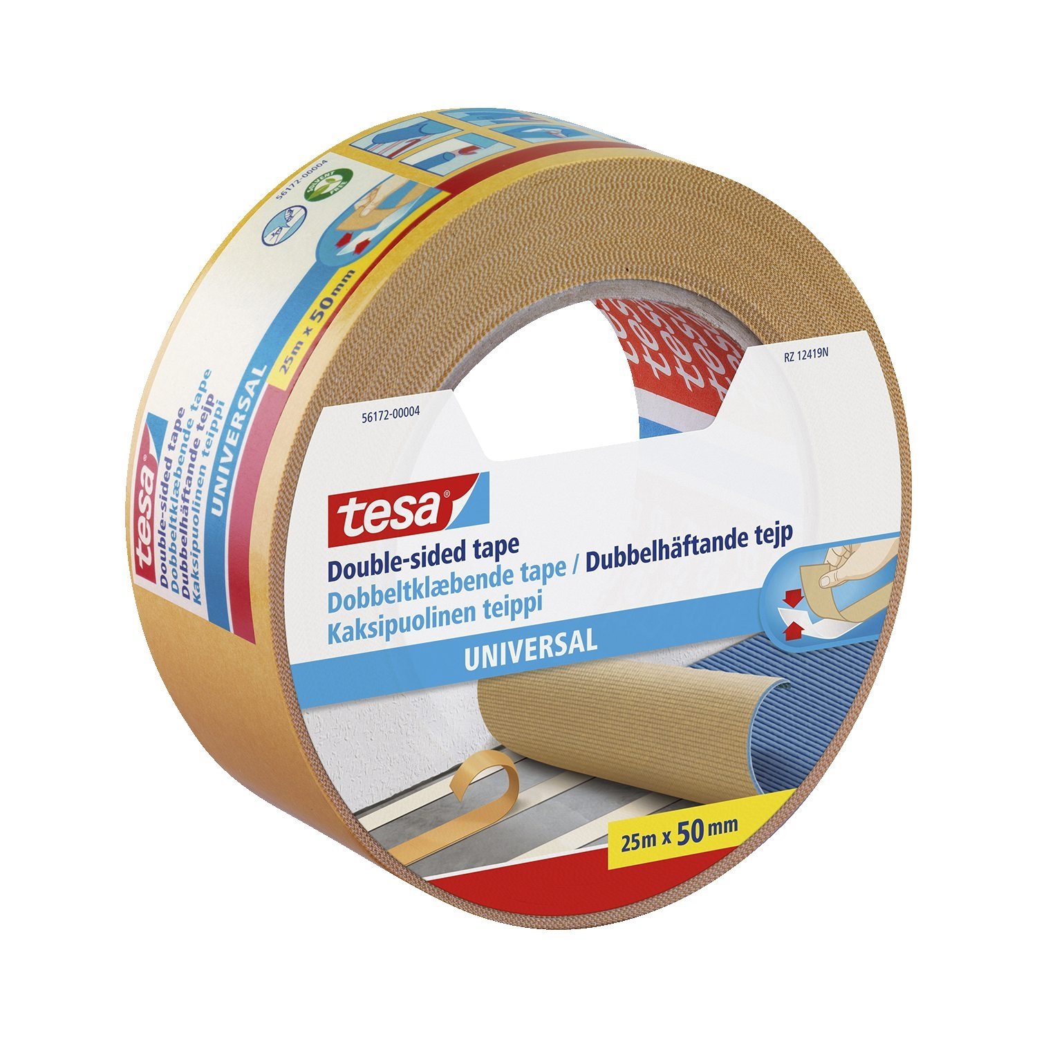 Tesa dobbeltklbende tape - 25 m.