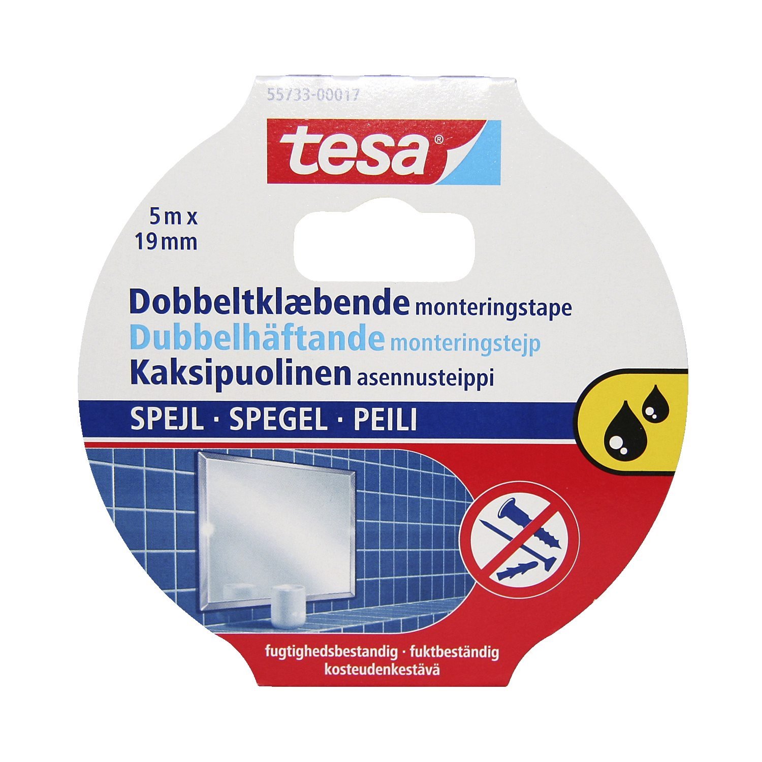 Tesa Spejl dobbeltklbende monteringstape 