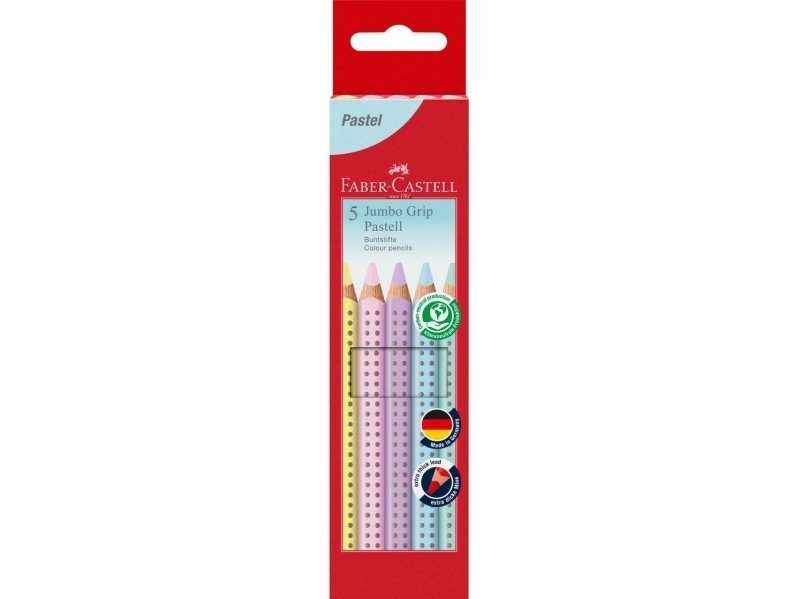 Faber-Castell Jumbo Grip 5 stk - pastel