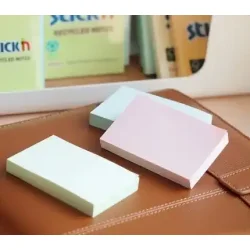 Stick'n Notes - 76x127 mm - Gul - Genbrugspapir