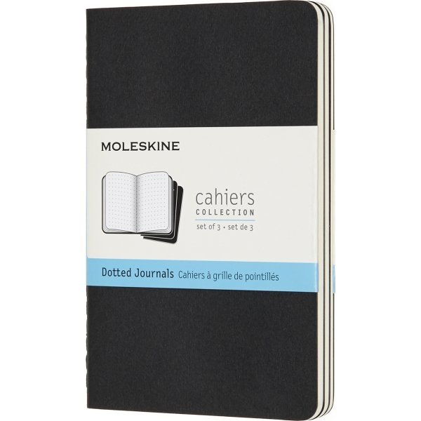 Moleskine Cahiers Collection Dot Skitsebog - 9x14cm - st af 3stk