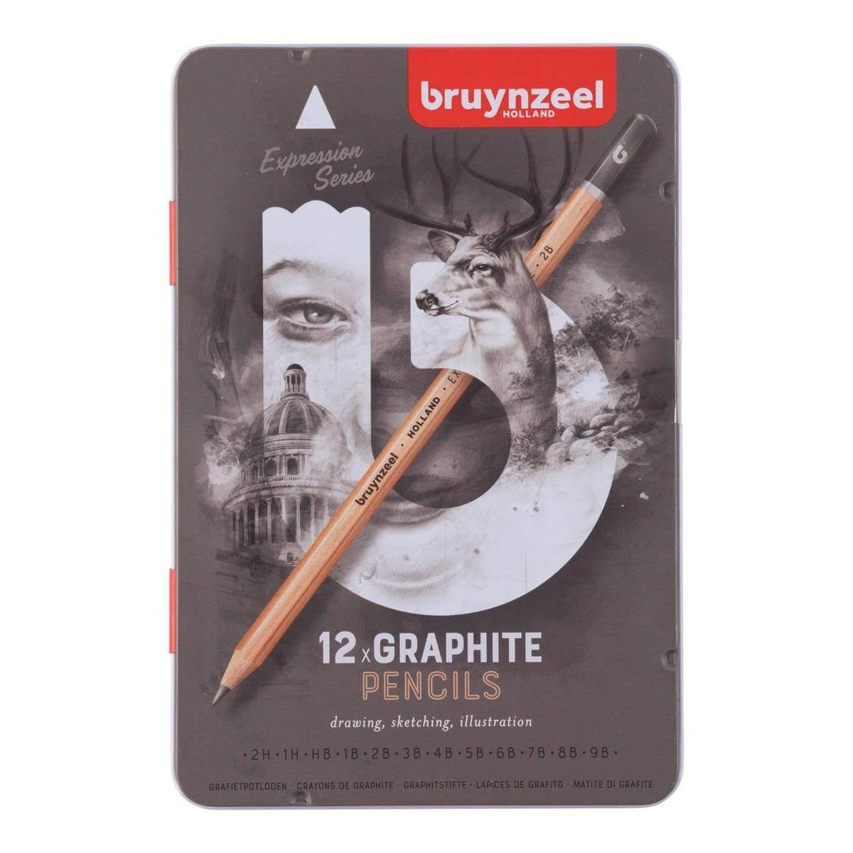 Bruynzeel Graphite Pencils - St af 12 hrdheder