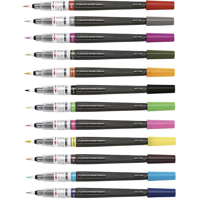 Pentel Arts Color Brush - Vandbaseret