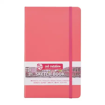 Royal Talens Skitsebog 13x21cm, 140g/m2, 80 sider, Syrefri - Coral