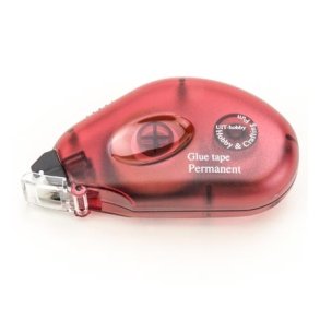 Dobbeltklbende tape i rulle-dispenser - 8mm x 10m