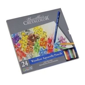 Cretacolor Woodless akvarelfarver 24 stk. s�t