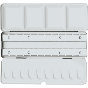 Metal rejsemalepalette - Plads til 12/24 farver - Sort cover