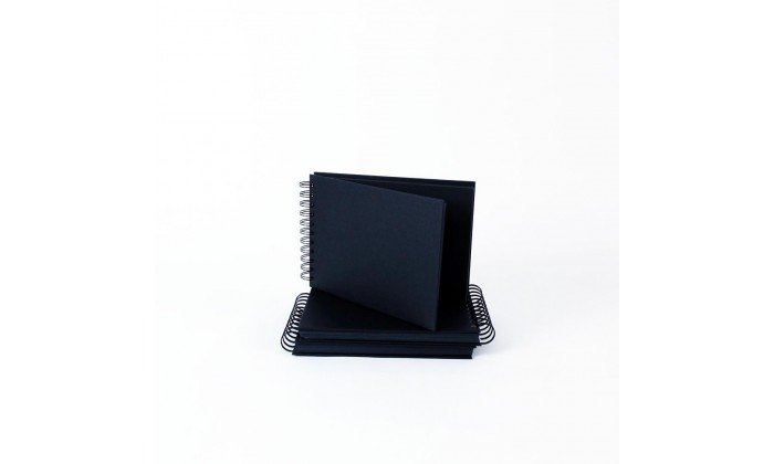 Seawhite Black Card Book (sort papir) - Lavformat