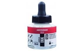 Amsterdam Acrylic Ink, Titanium hvid 105, 30ml