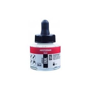 Amsterdam Acrylic Ink, Titanium hvid 105, 30ml
