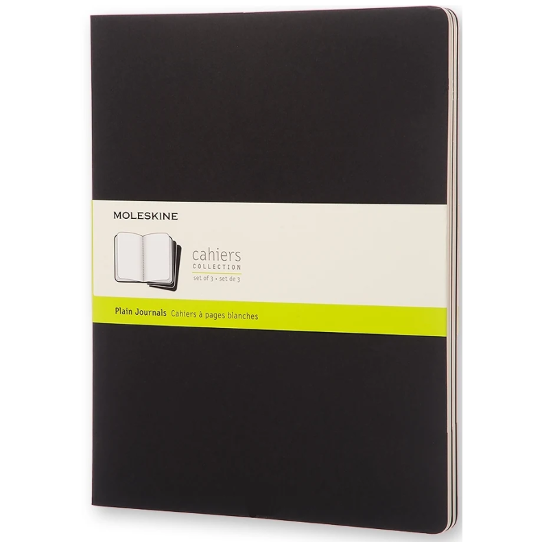 Moleskine Cahiers Collection Skitsebog - 19x25cm - st af 3stk 