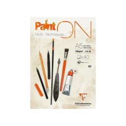 Paint On skitseblok, hvid - 250g/m2