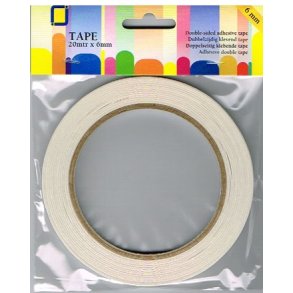 Dobbeltklbende tape 6mm x 20m