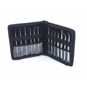 Modellerings-, kroge- og pincetst i etui - 13 dele