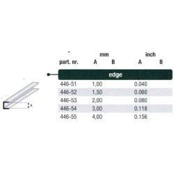 Kantprofil styren - 100 cm