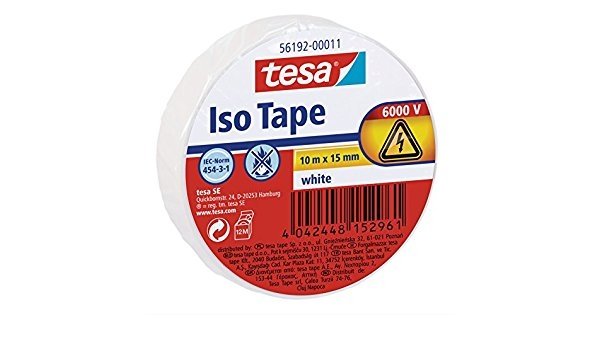 Tesa isoleringstape 15 mm x 10 m - hvid